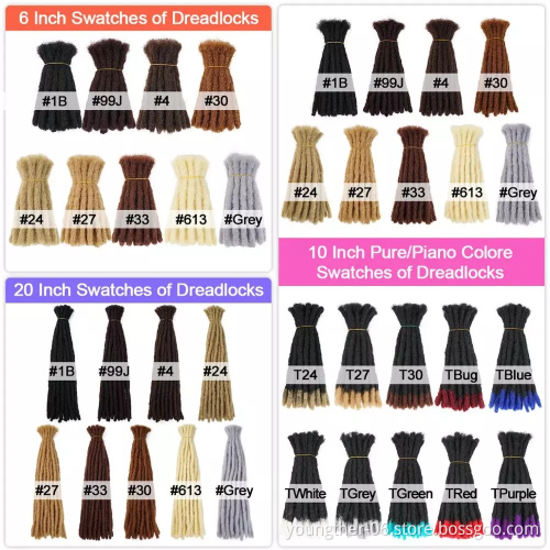 Dreadlocks Extensions 100% Natural Handmade Crochet Braid Locs Twist Afro Kinky Human Hair  For Sale  Dreadlocks Braids